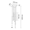 Lampa wisząca Yabu 8 - Biała 7577 Antigo