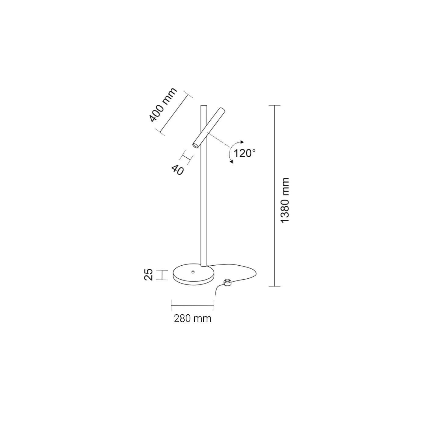 Lampa podłogowa Yabu F - Czarna 7876 Antigo