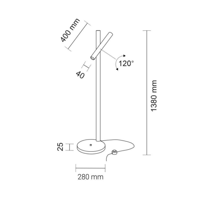 Lampa podłogowa Yabu F - Biała 7877 Antigo