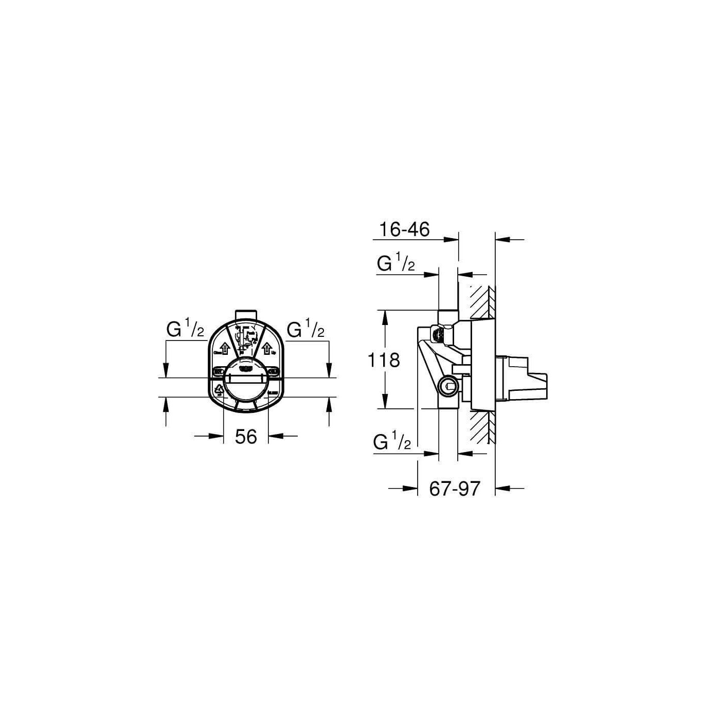Element Podtynkowy Do Baterii Wannowej 33963000 Grohe