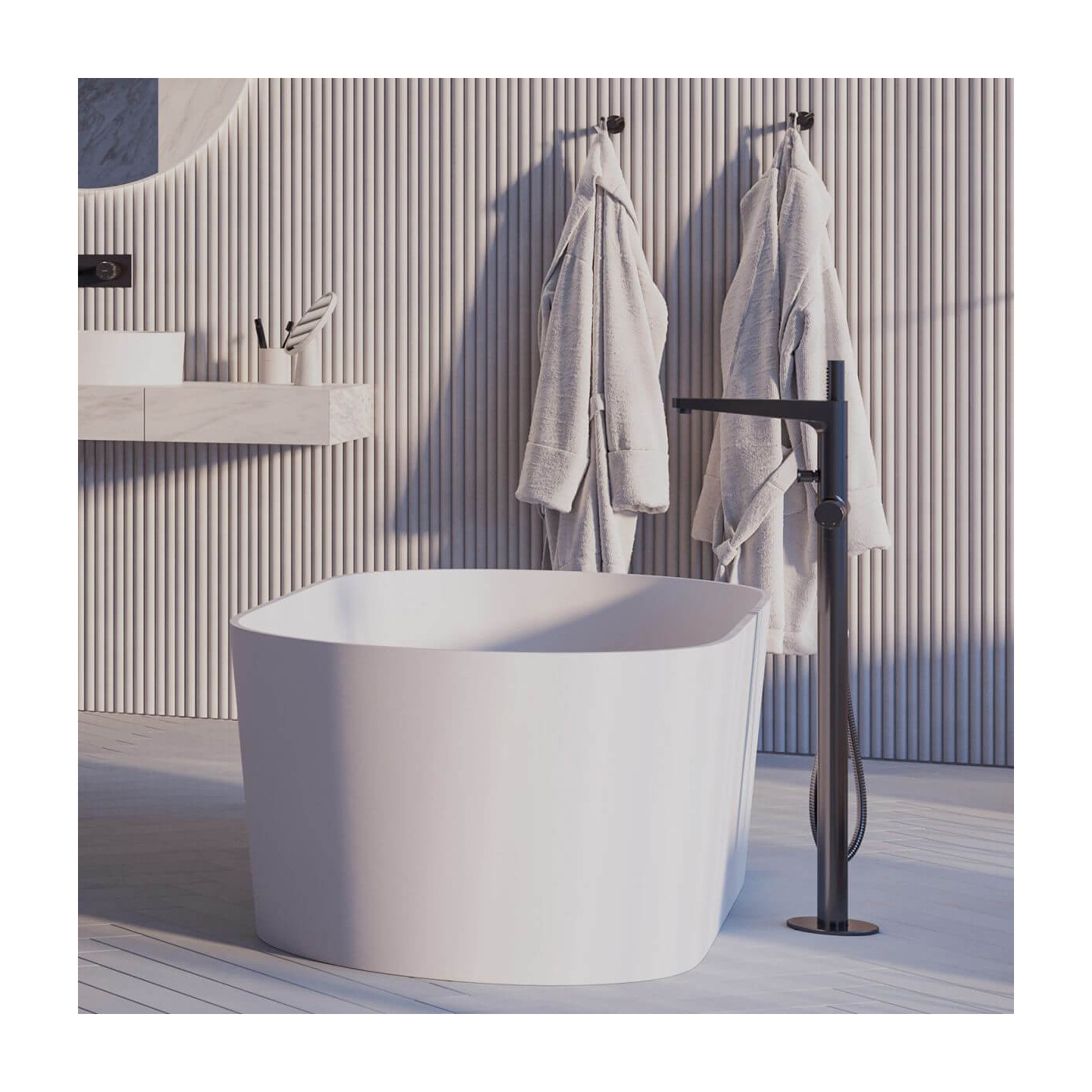 Bateria Wannowa Wolnostojąca Contour Antracyt CT8033AT Omnires