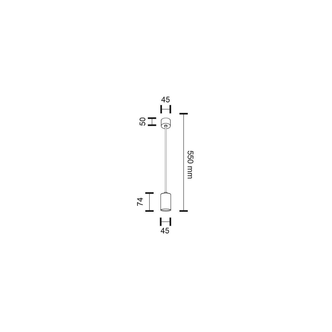 Lampa wisząca Dakata 1 - Czarna 5632 Antigo