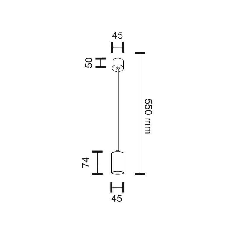 Lampa wisząca Dakata 1 - Czarna 5632 Antigo