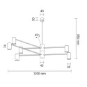Lampa wisząca Dakata 6 - Czarna 5638 Antigo