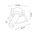 Lampa wpuszczana Yakumo 1 - Czarna 7804 Antigo