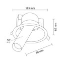 Lampa wpuszczana Yakumo 2 - Czarna 7806 Antigo