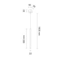 Lampa wisząca Kosame - Czarna 7844 Antigo