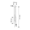 Lampa wisząca Kosame 8 - Czarna 7856 Antigo