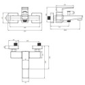 Bateria Wannowa Parma Chrom/Biały PM7430CRB Omnires