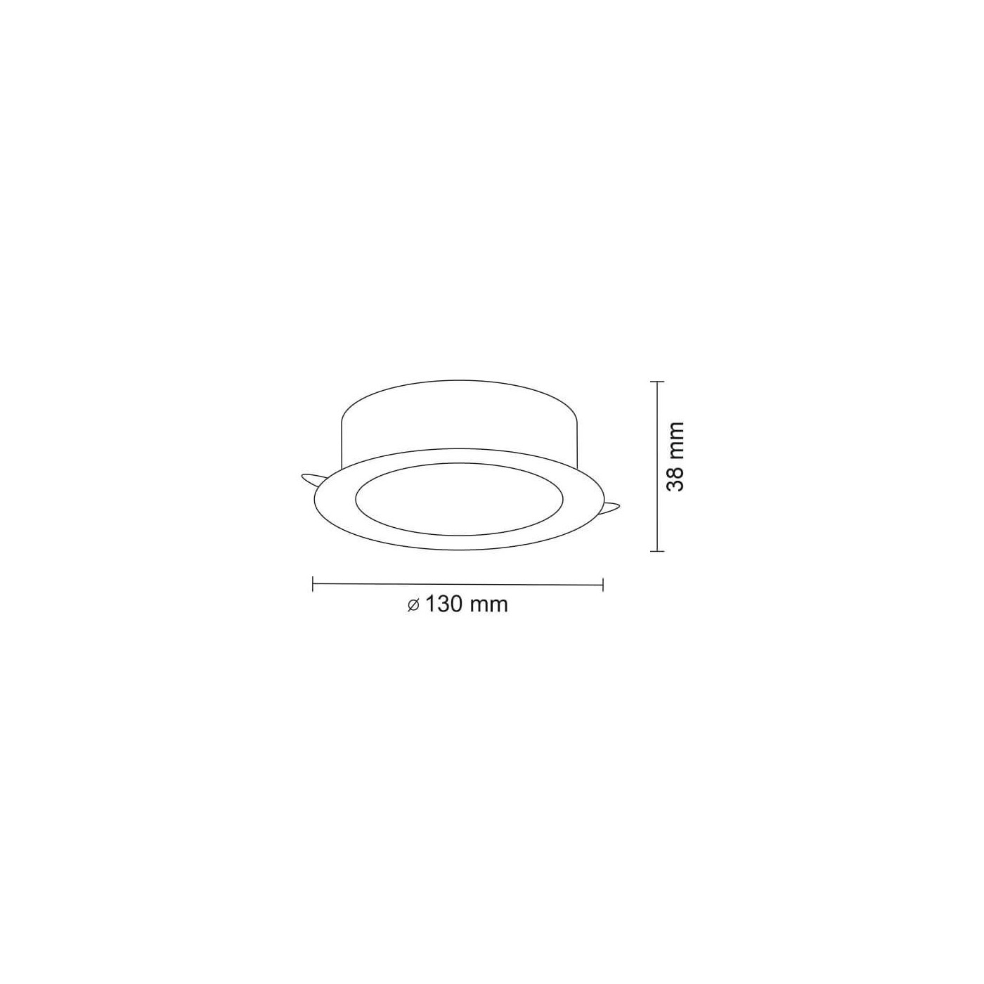 Lampa wpuszczana Tottori IL - Biała IP44 4000K 8580 Antigo