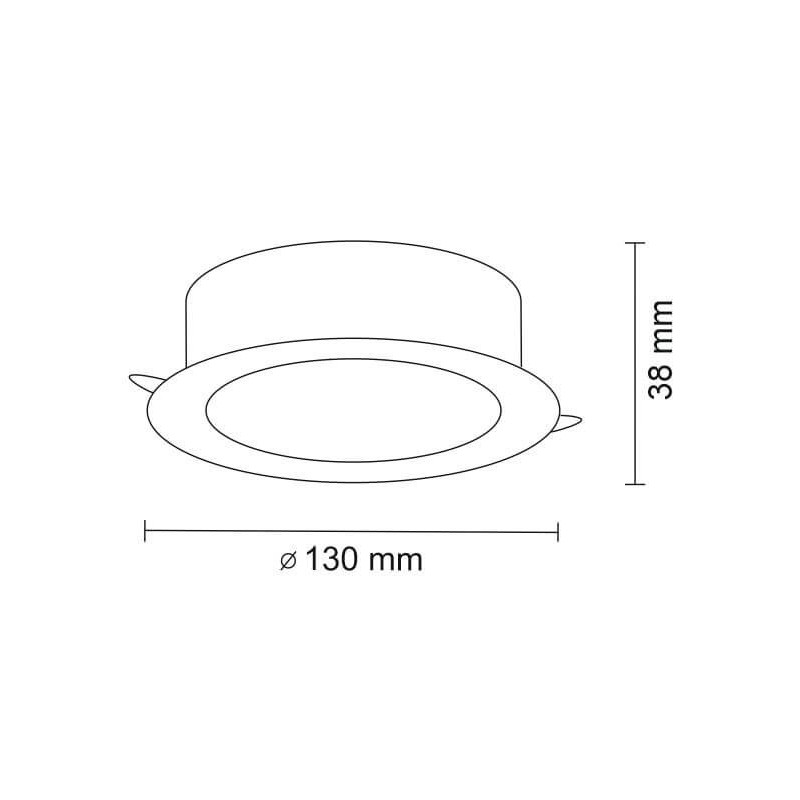 Lampa wpuszczana Tottori IL - Biała IP44 4000K 8580 Antigo