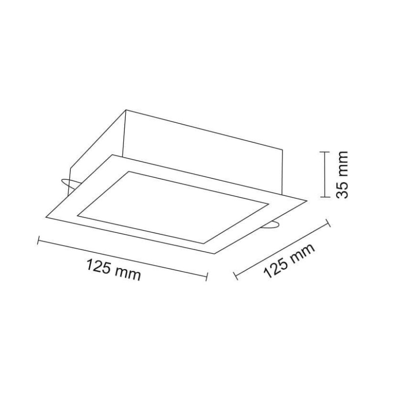 Lampa wpuszczana Tottori IL - Biała IP44 3000K 7727 Antigo