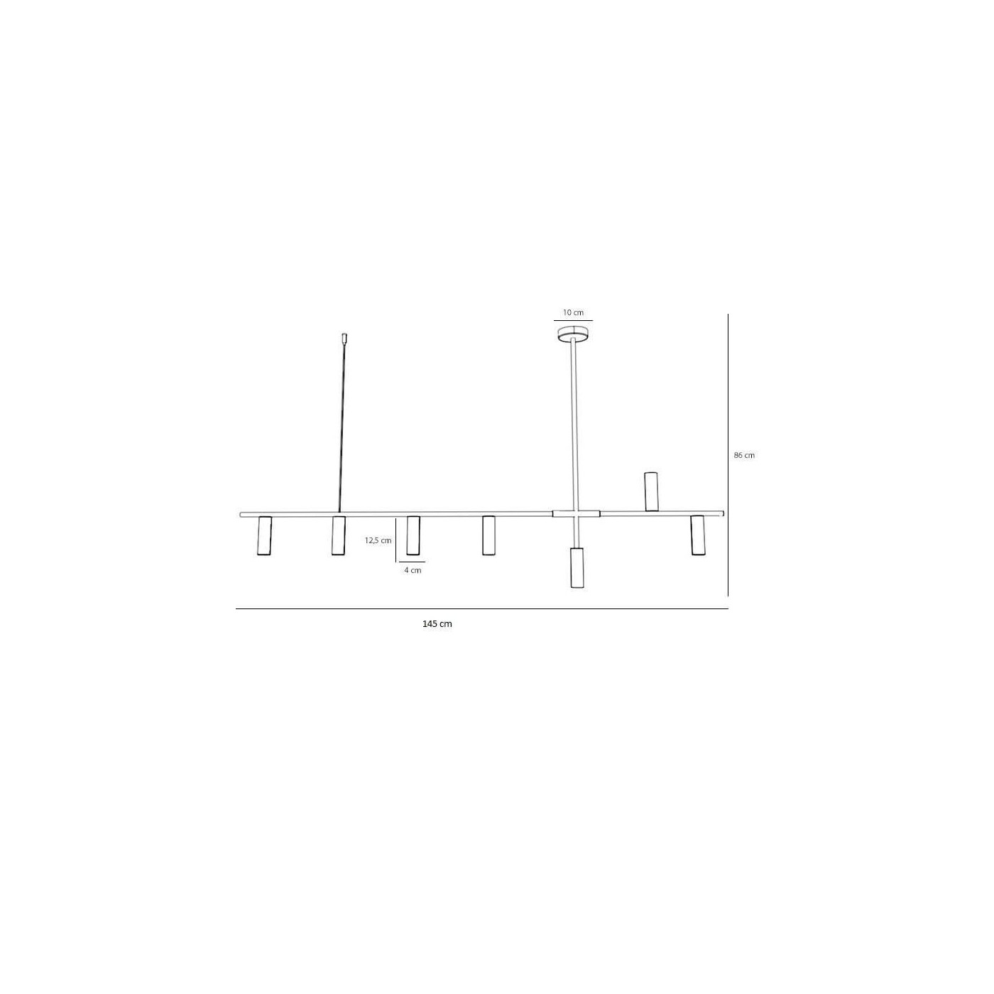Lampa Wisząca Trevo 7 All White 1104T Aldex