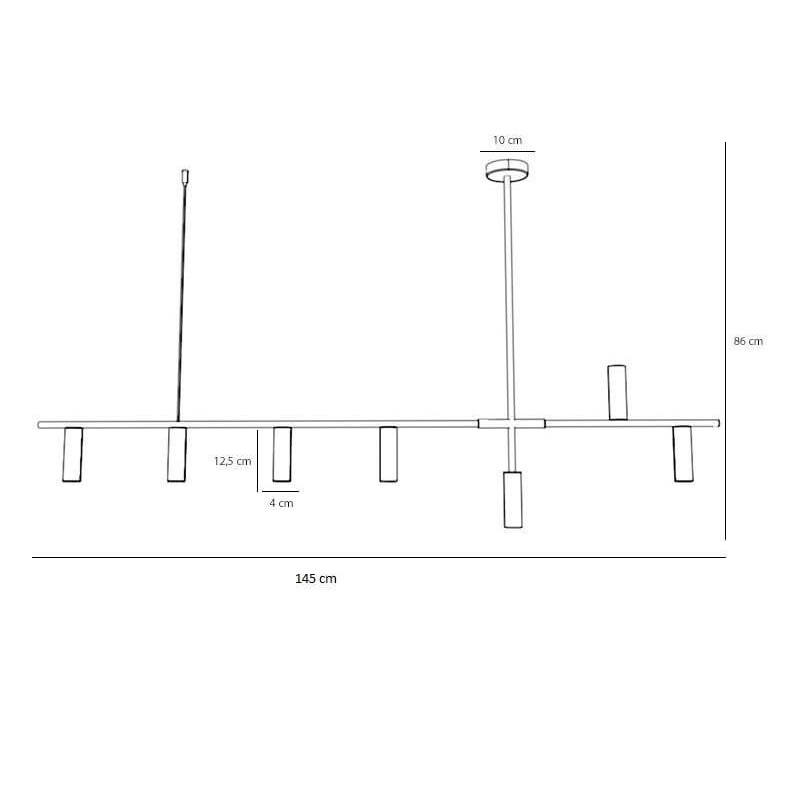 Lampa Wisząca Trevo 7 All White 1104T Aldex