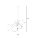 Lampa Wisząca Bloom 4 Multicolour 1111L40 Aldex