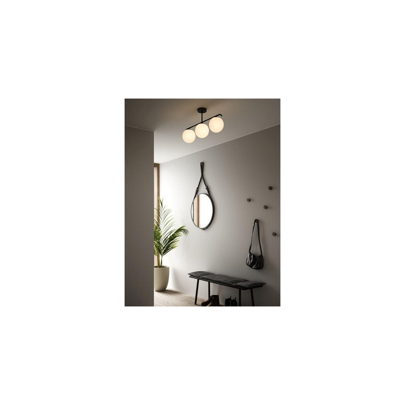 Lampa Sufitowa Potrójna Czarna Grant 2010583003 Nordlux