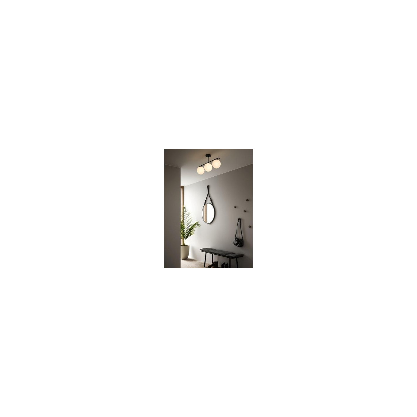 Lampa Sufitowa Potrójna Czarna Grant 2010583003 Nordlux