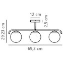 Lampa Sufitowa Potrójna Czarna Grant 2010583003 Nordlux
