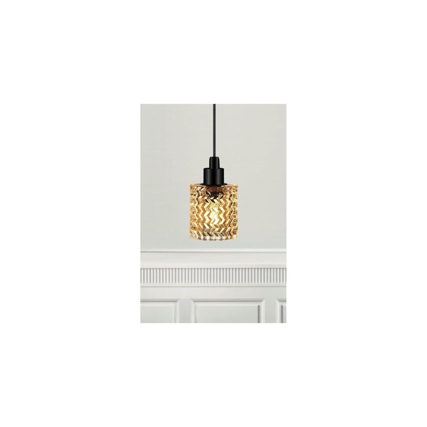 Lampa Wisząca Szklana Hollywood Bursztynowy Klosz 46483027 Nordlux