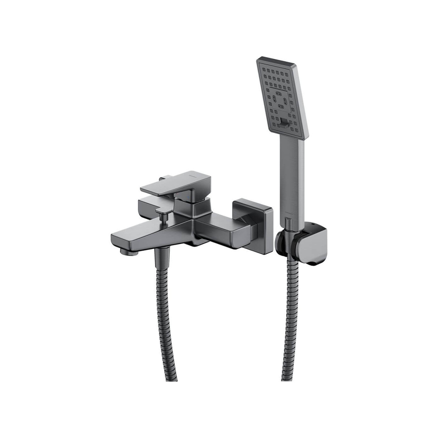 Bateria Wannowa Z Zestawem Prysznicowym Parma Nikiel PM7431IN Omnires