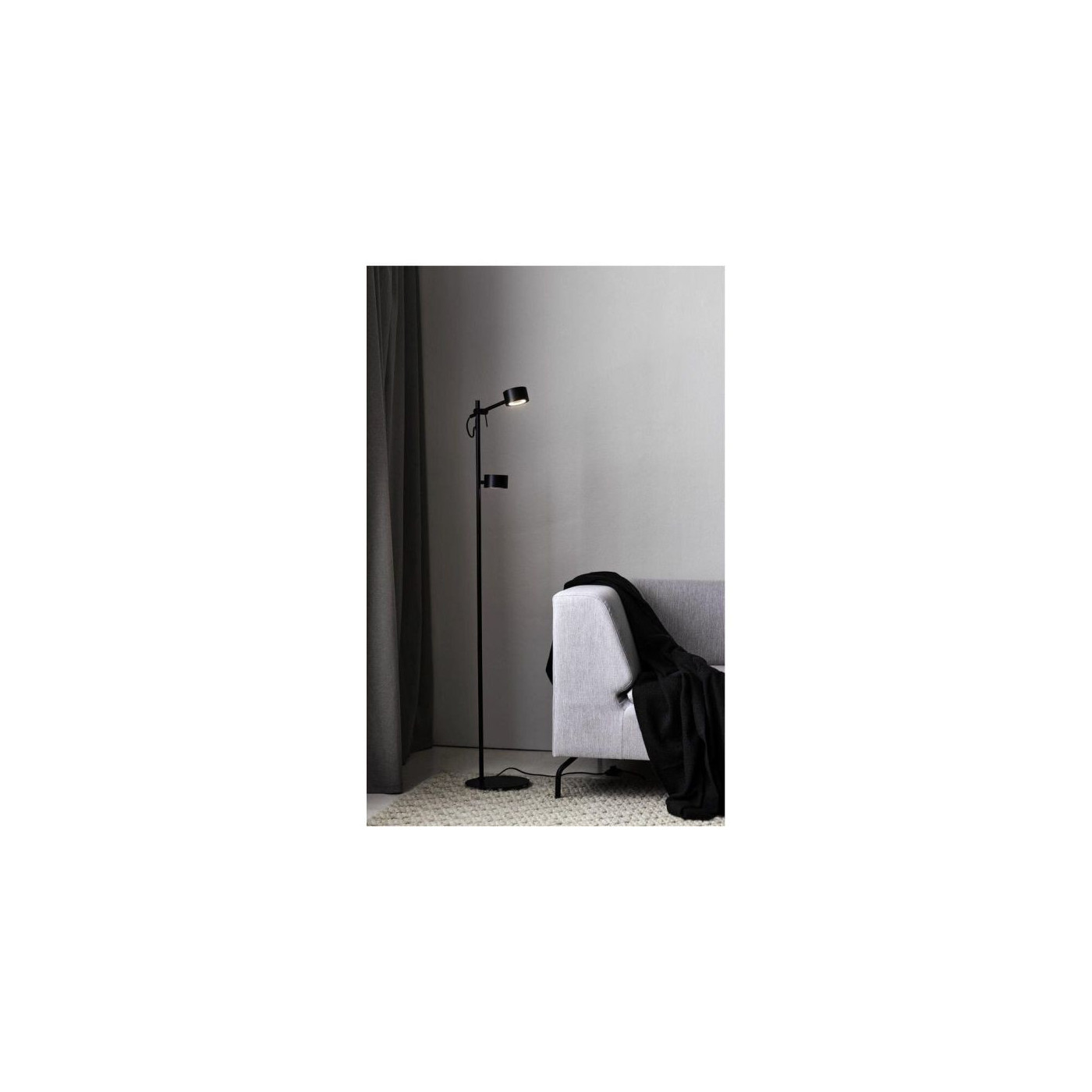 Lampa Podłogowa Clyde Czarna 2010844003 Nordlux