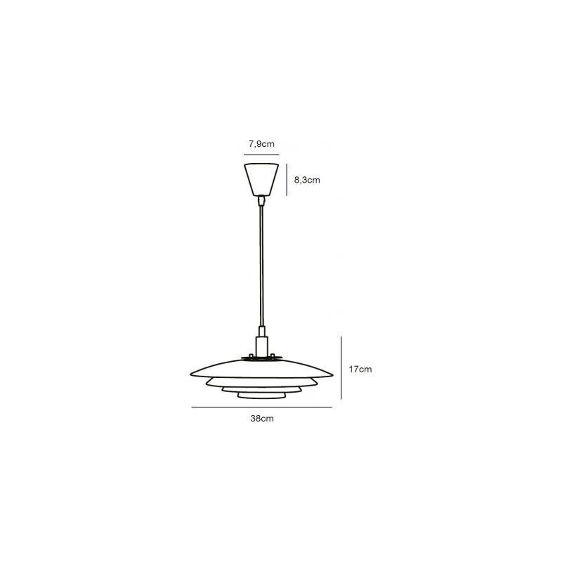 Lampa Wisząca Bretagne Skandynawska Szara 39489910 Nordlux