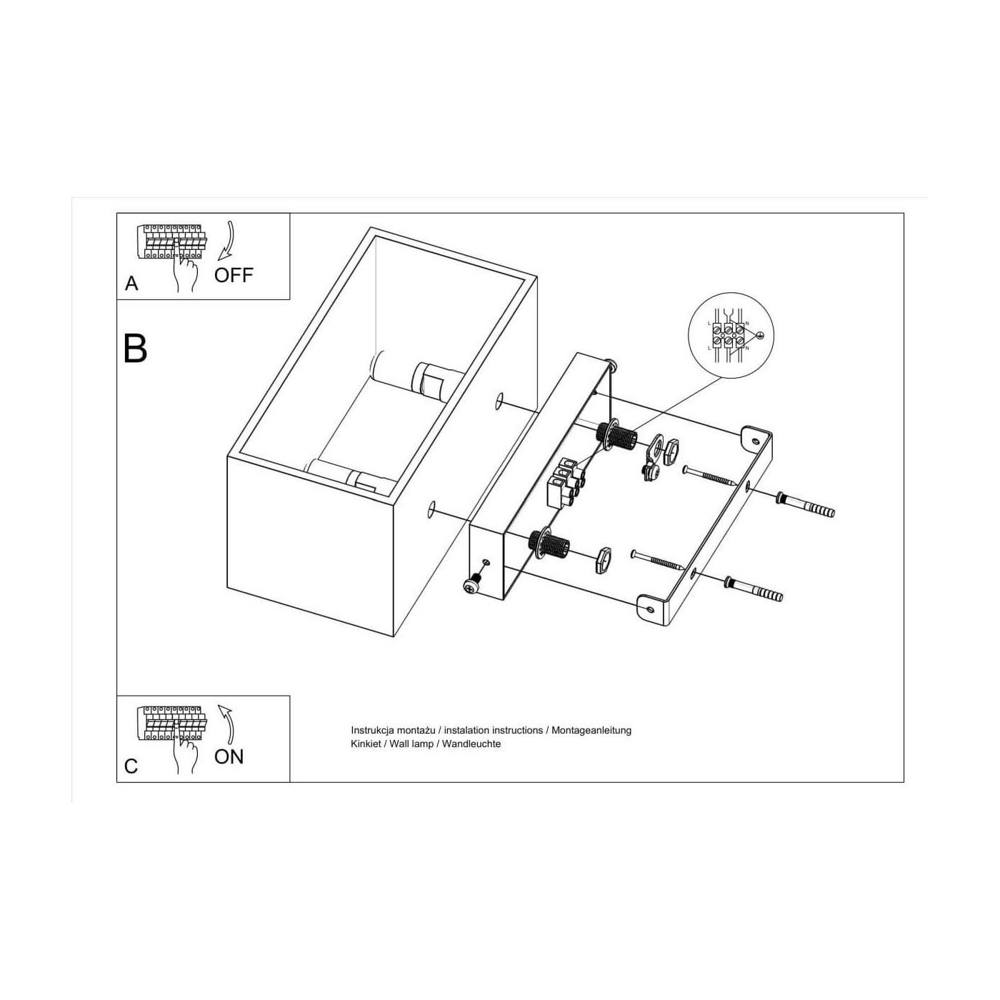 Kinkiet Quad Maxi Biały SL.0525 Sollux