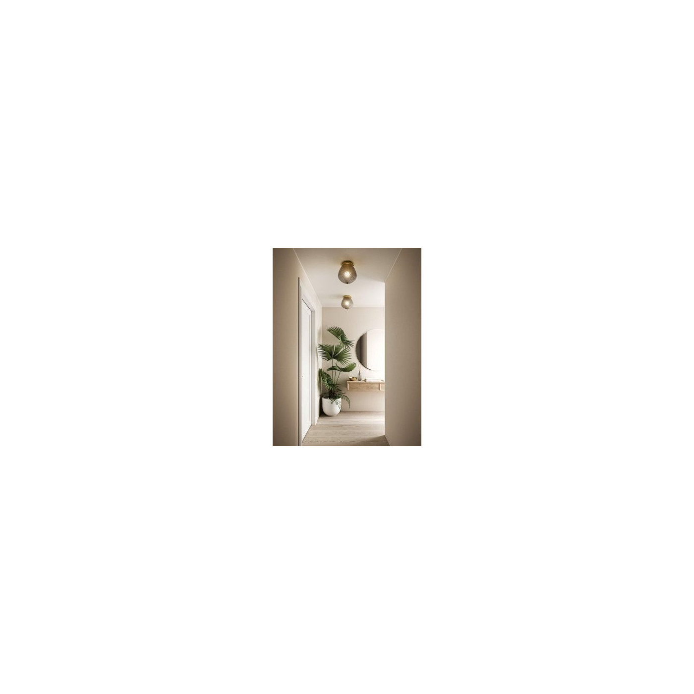Lampa Sufitowa Orbiform Szklana Złota 2010656047 Nordlux