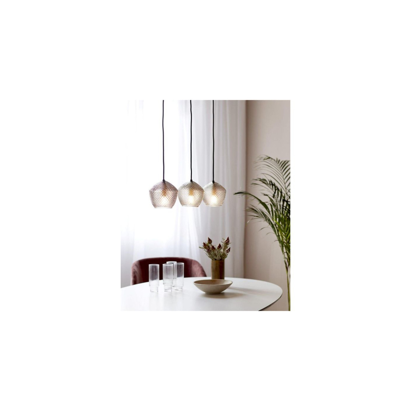 Lampa Wisząca Orbiform 3 Punktowa Szklana 2010693047 Nordlux