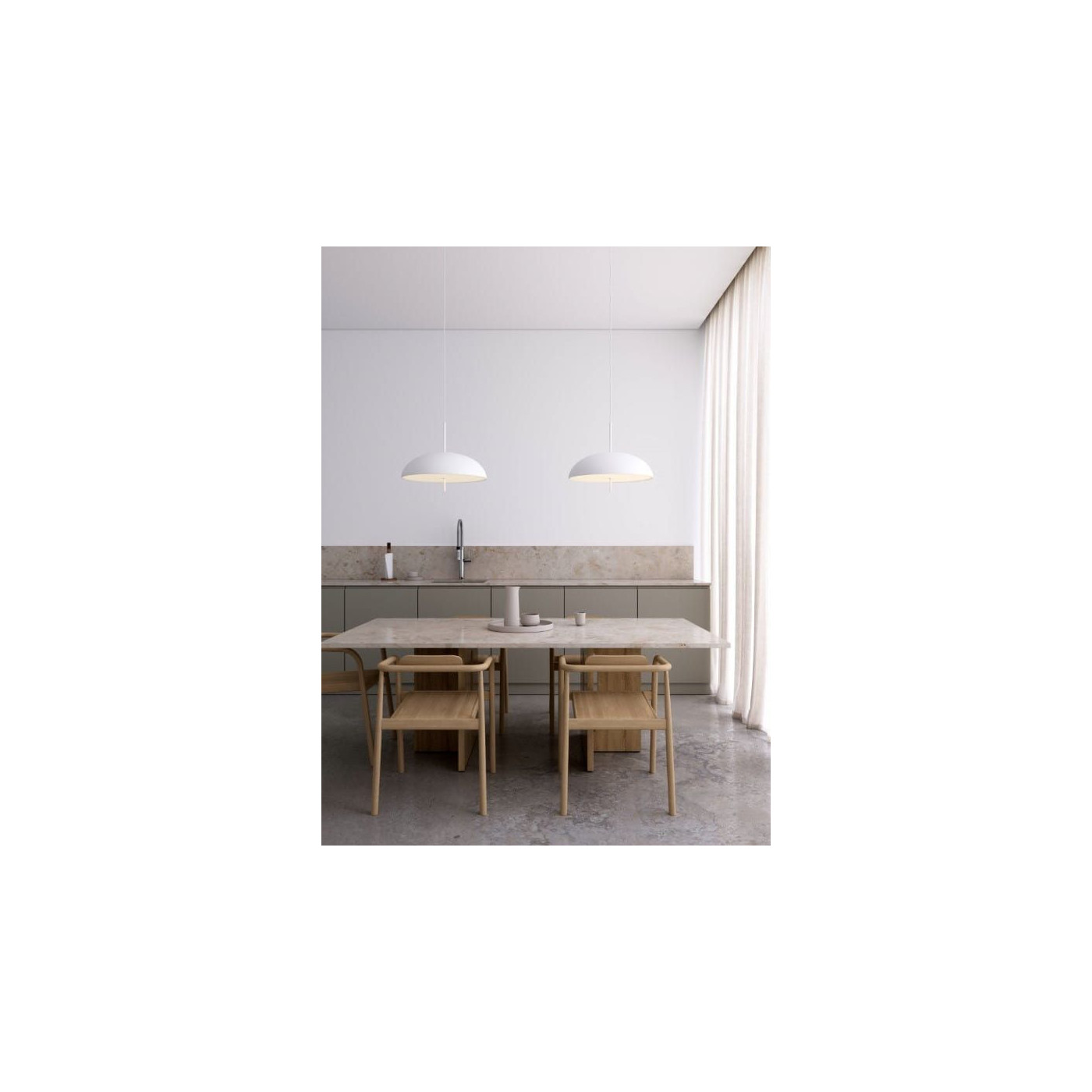 Lampa Wisząca Versale Metalowa Biała DFTP 2220053001 Nordlux