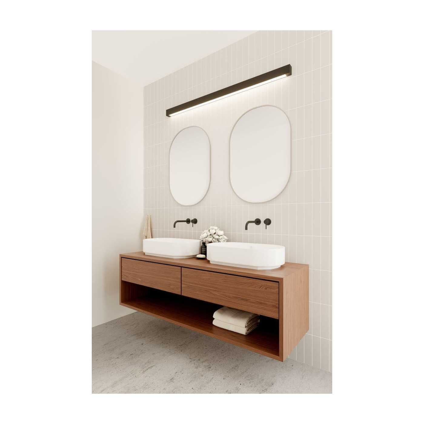 Kinkiet Kubus Wall M CCT Black 132502 Aio