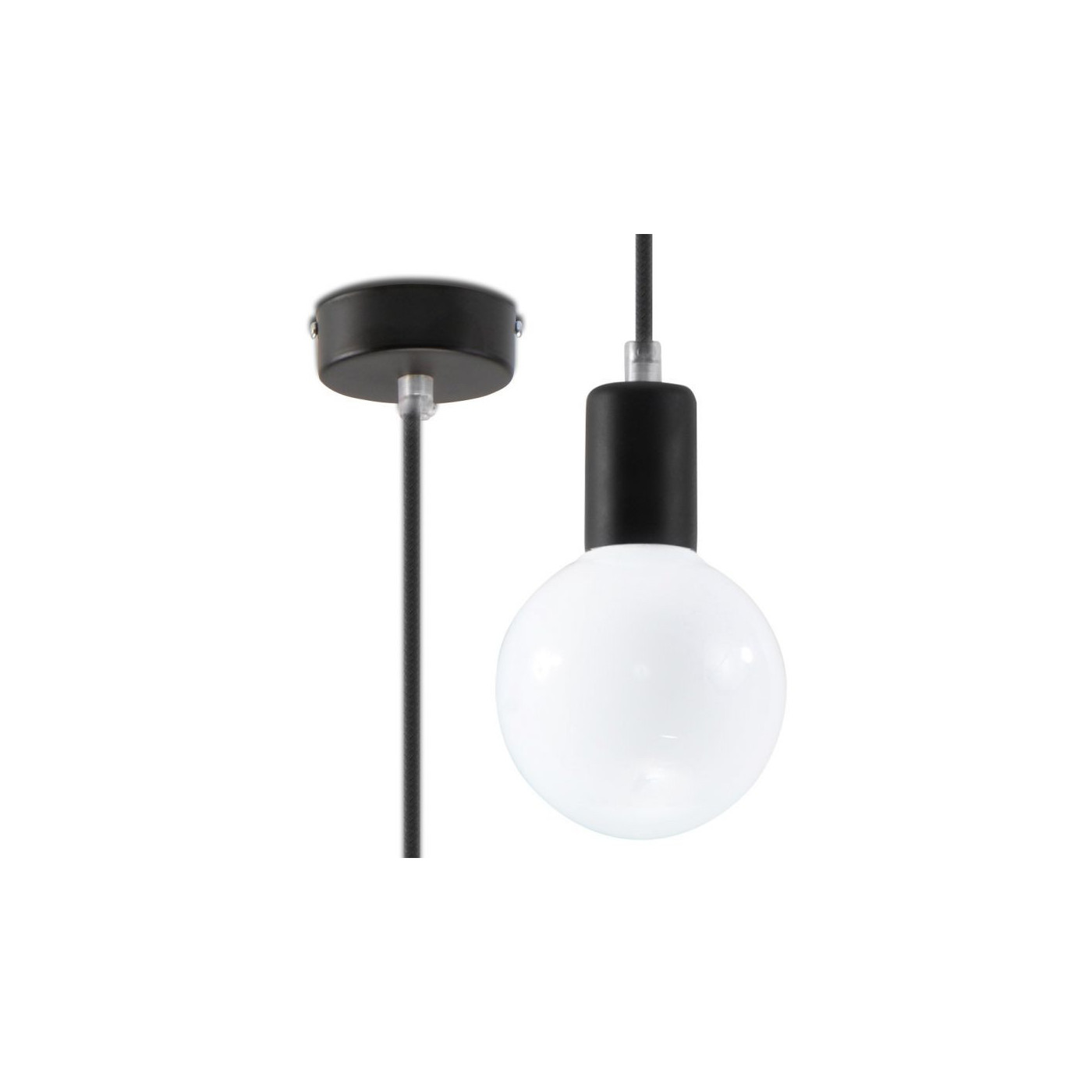 Lampa Wisząca Edison Czarny SL.0152 Sollux