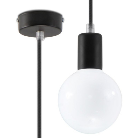 Lampa Wisząca Edison Czarny SL.0152 Sollux