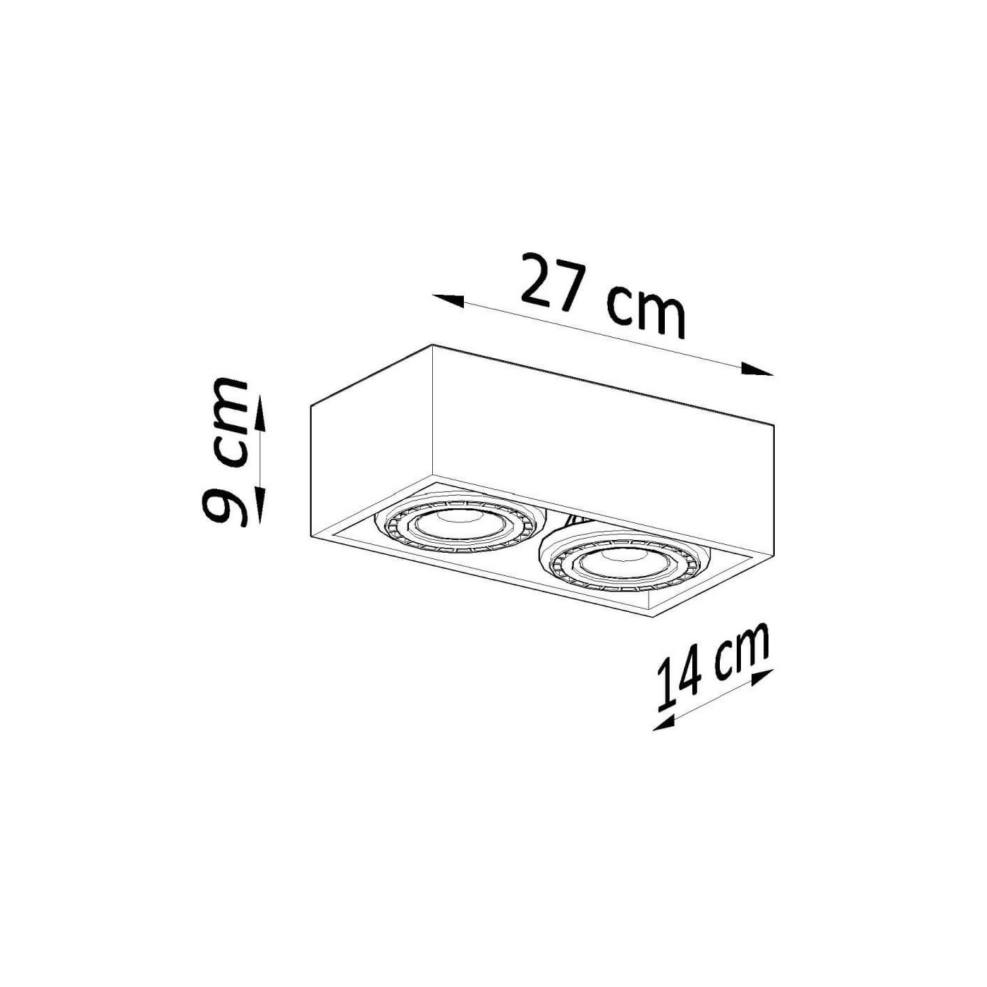 Plafon Quatro 2 Beton SL.0884 Sollux