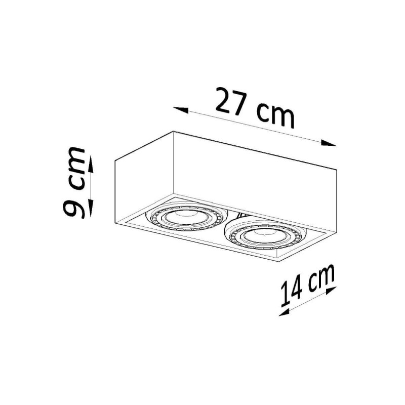 Plafon Quatro 2 Beton SL.0884 Sollux