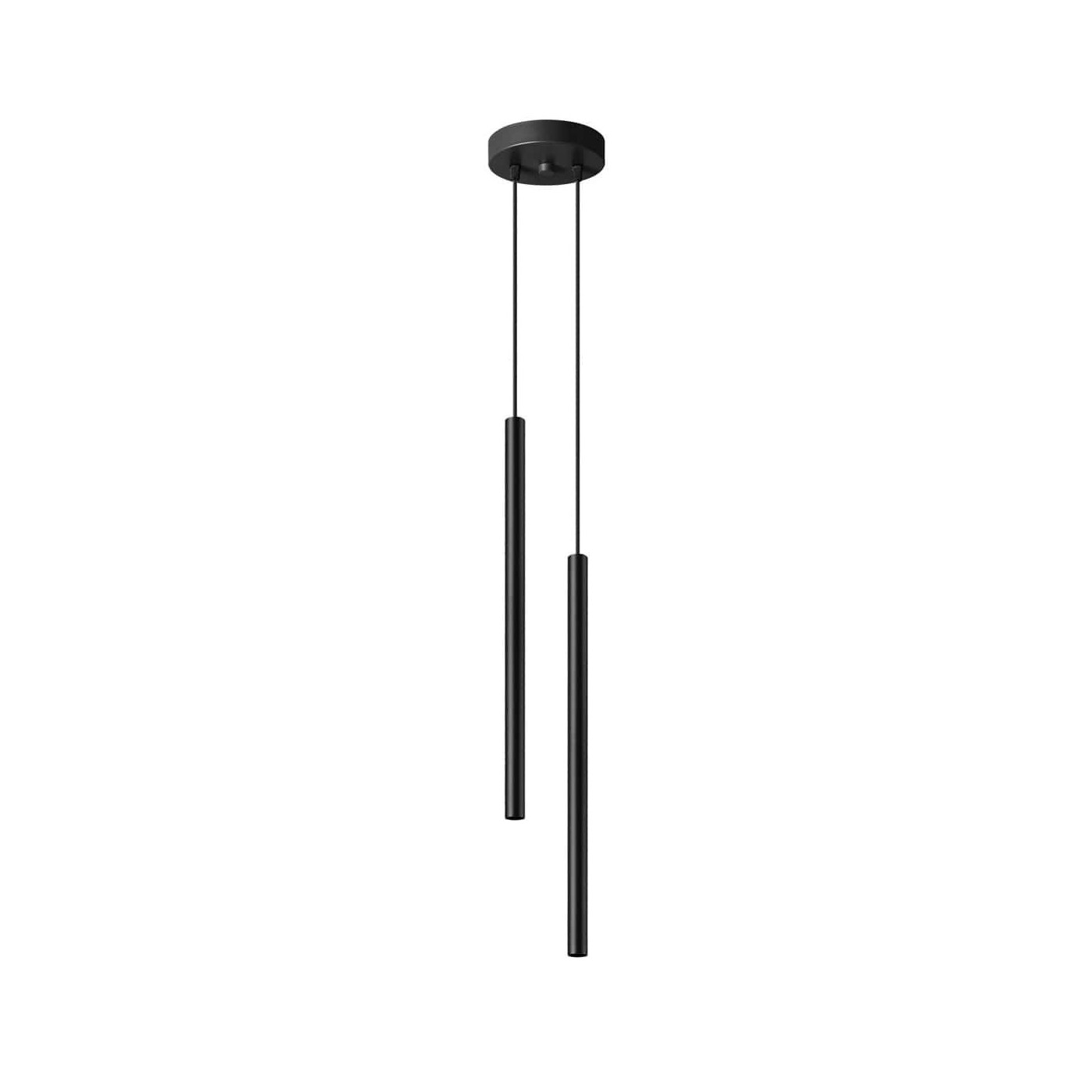 Lampa Wisząca Pastelo 2 Czarna Sollux