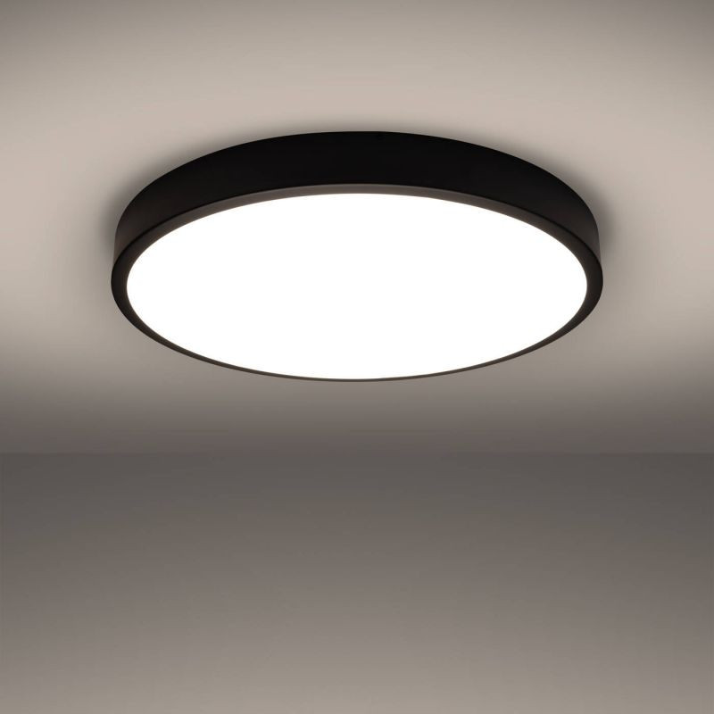 Plafon Onyx 60 czarny LED 3000K Sollux