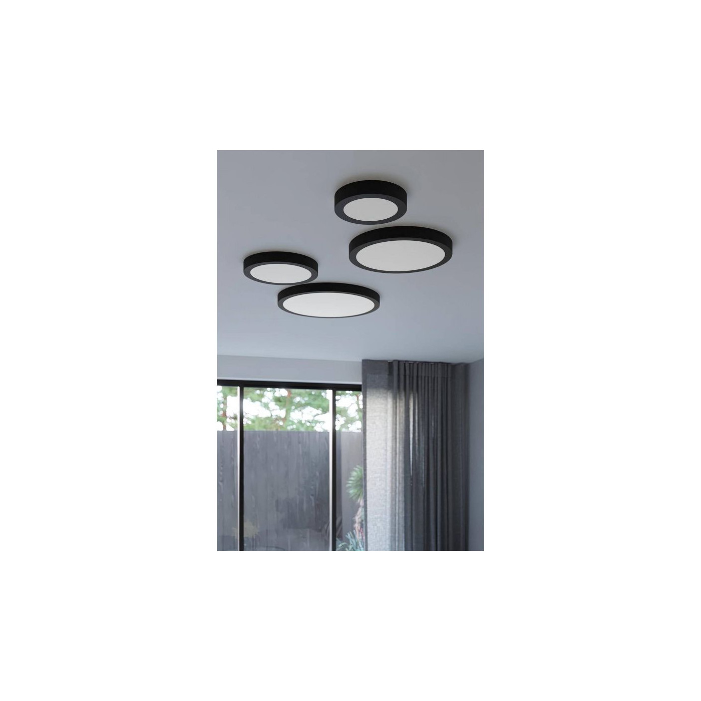 Plafon Onyx 40 czarny LED 3000K Sollux