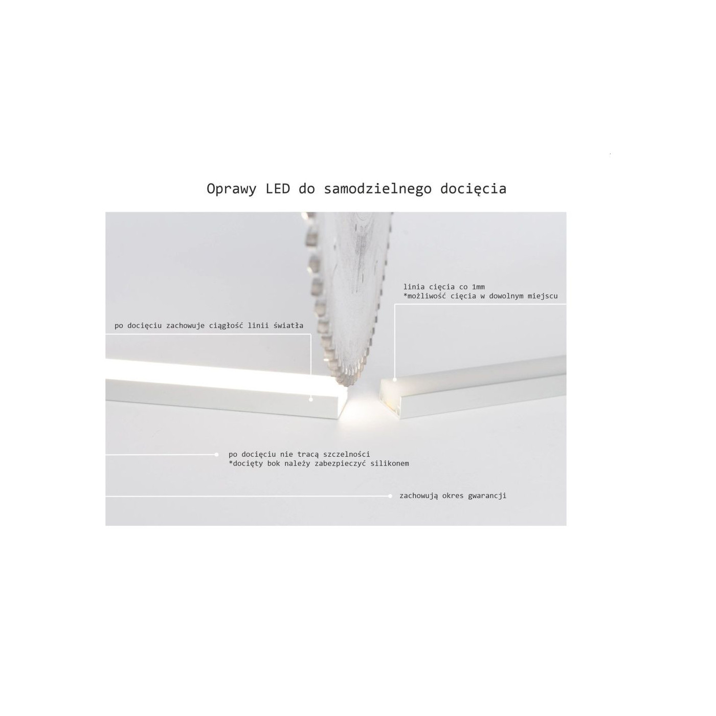 Oprawa LED Łazienkowa AQU Srebna IP68 100 cm 3000K Kingled