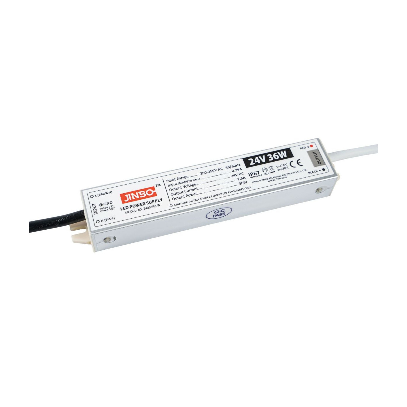 Zasilacz IP67 Do Taśmy LED - 24V 1.5A 36W Kingled