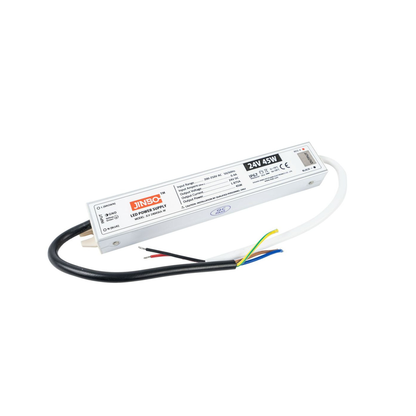 Zasilacz IP67 Do Taśmy LED - 24V 1.875A 45W Kingled