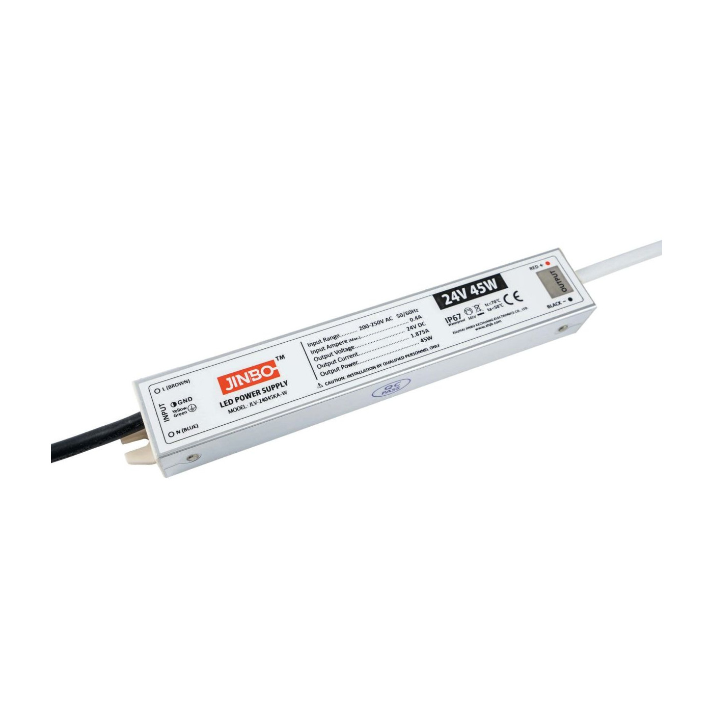 Zasilacz IP67 Do Taśmy LED - 24V 1.875A 45W Kingled
