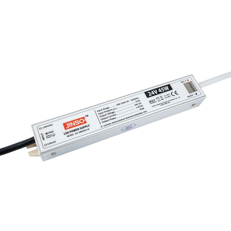 Zasilacz IP67 Do Taśmy LED - 24V 1.875A 45W Kingled