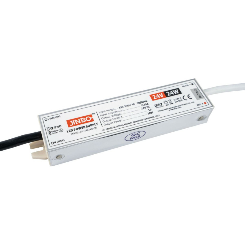 Zasilacz IP67 Do Taśmy LED - 24V 1A 24W Kingled