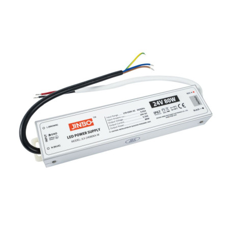 Zasilacz IP67 Do Taśmy LED - 24V 3,33A 80W Kingled
