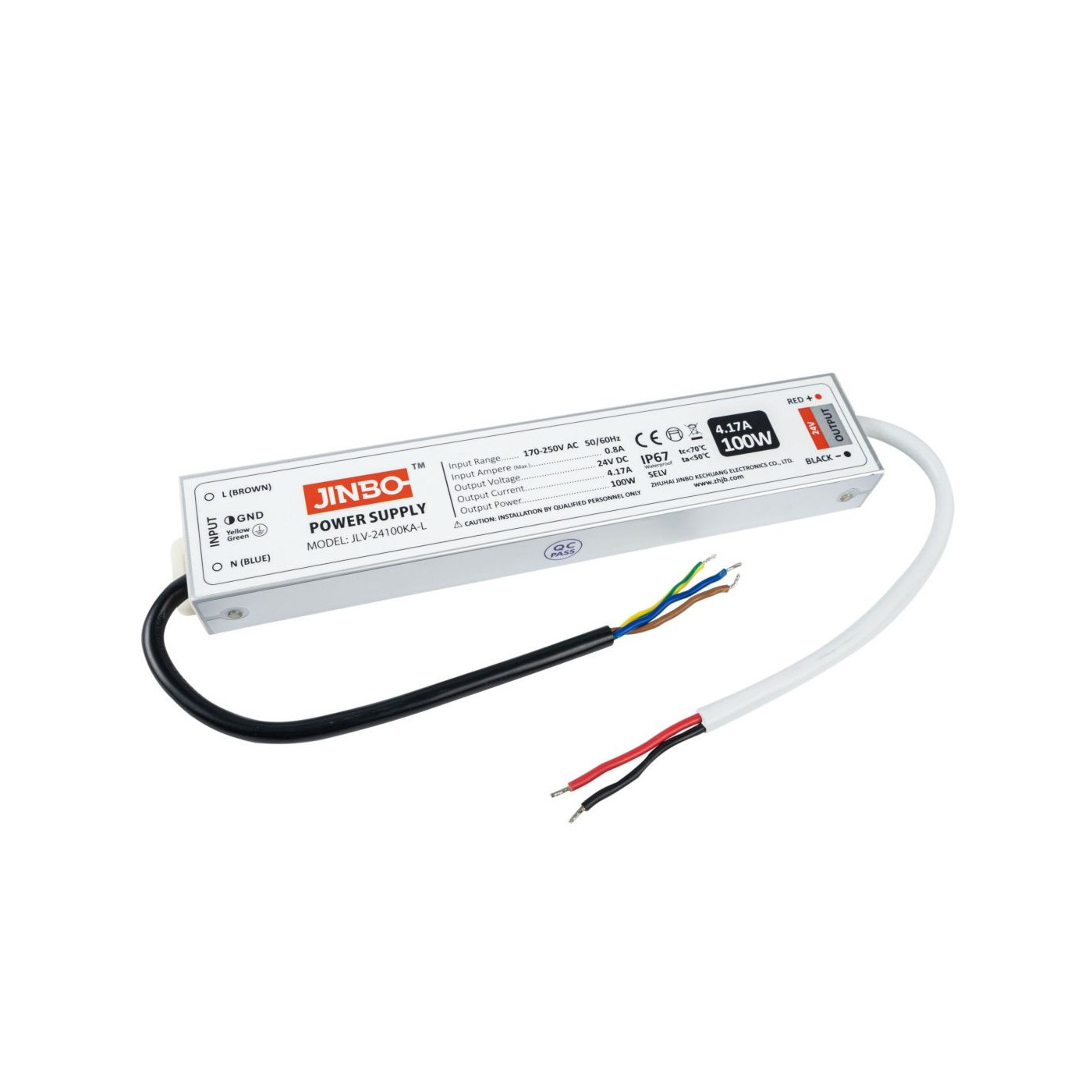 Zasilacz IP67 do taśmy LED - 24V 4.17A 100W Kingled
