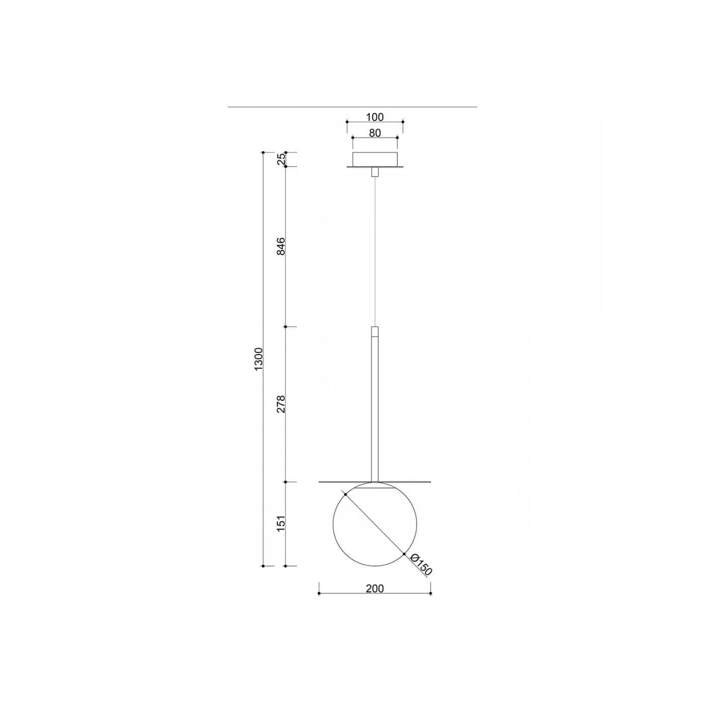 Lampa Wisząca Borra B Czarny BRB122PS0 Ummo