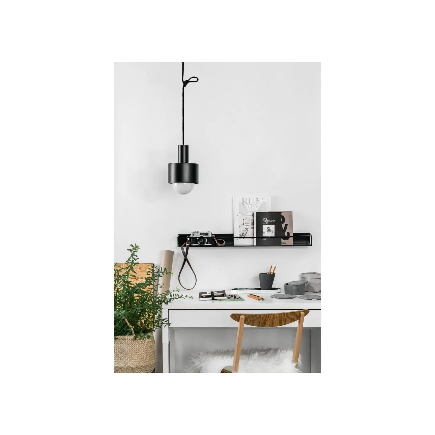 Lampa Wisząca Enkel 1 Czarny EN1122P0 Ummo