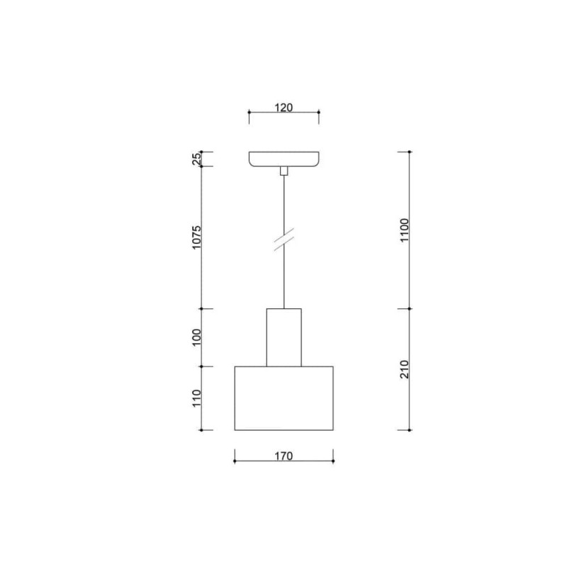 Lampa Wisząca Enkel 1 Biały EN1111P0 Ummo