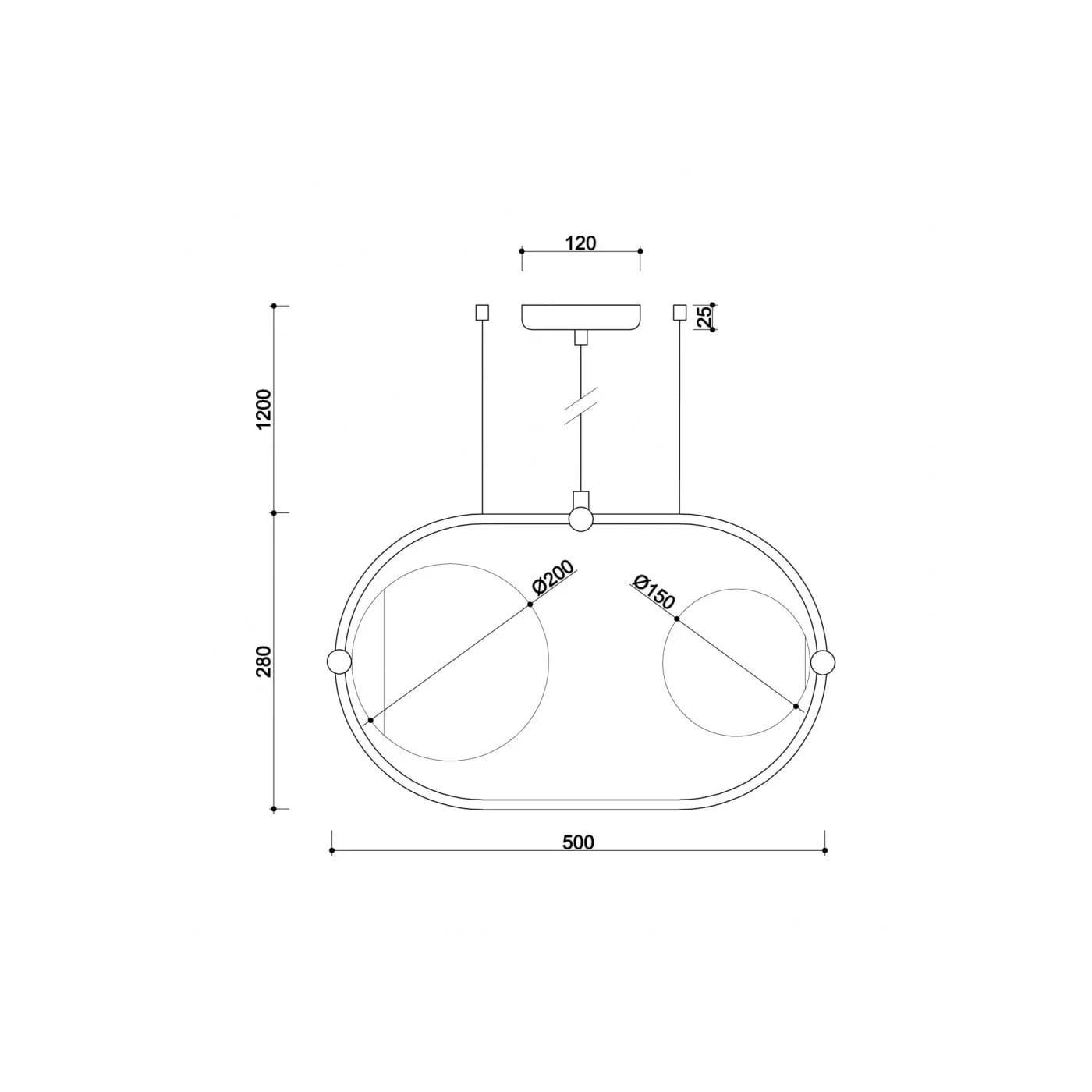 Lampa Wisząca Koban A Czarny KOA222PS0 Ummo